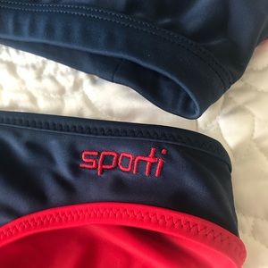 **Host Pick!** Sporti Navy and Red Swimsuit